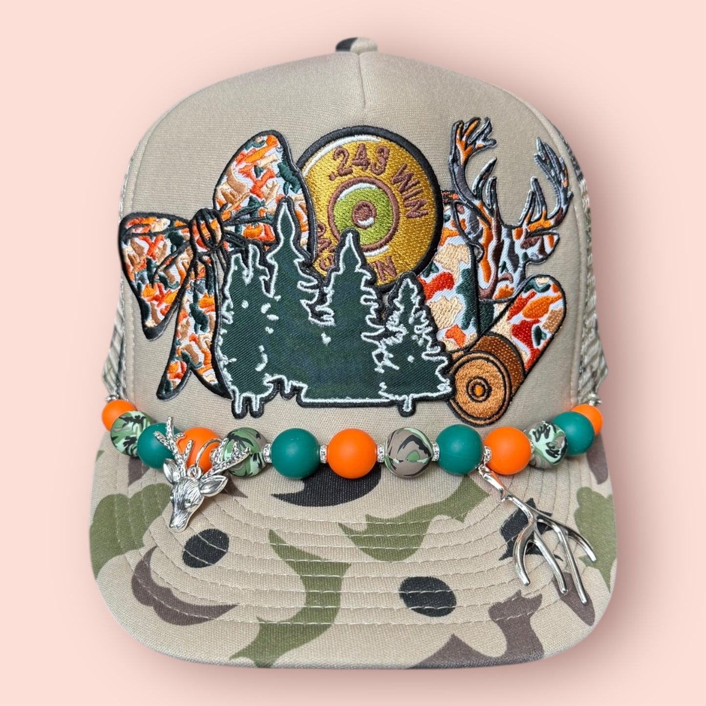 Tan Camo Hunting Scene Cap