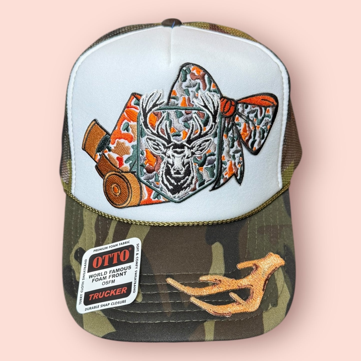 Cam & White Deer with Bow Hunting Cap