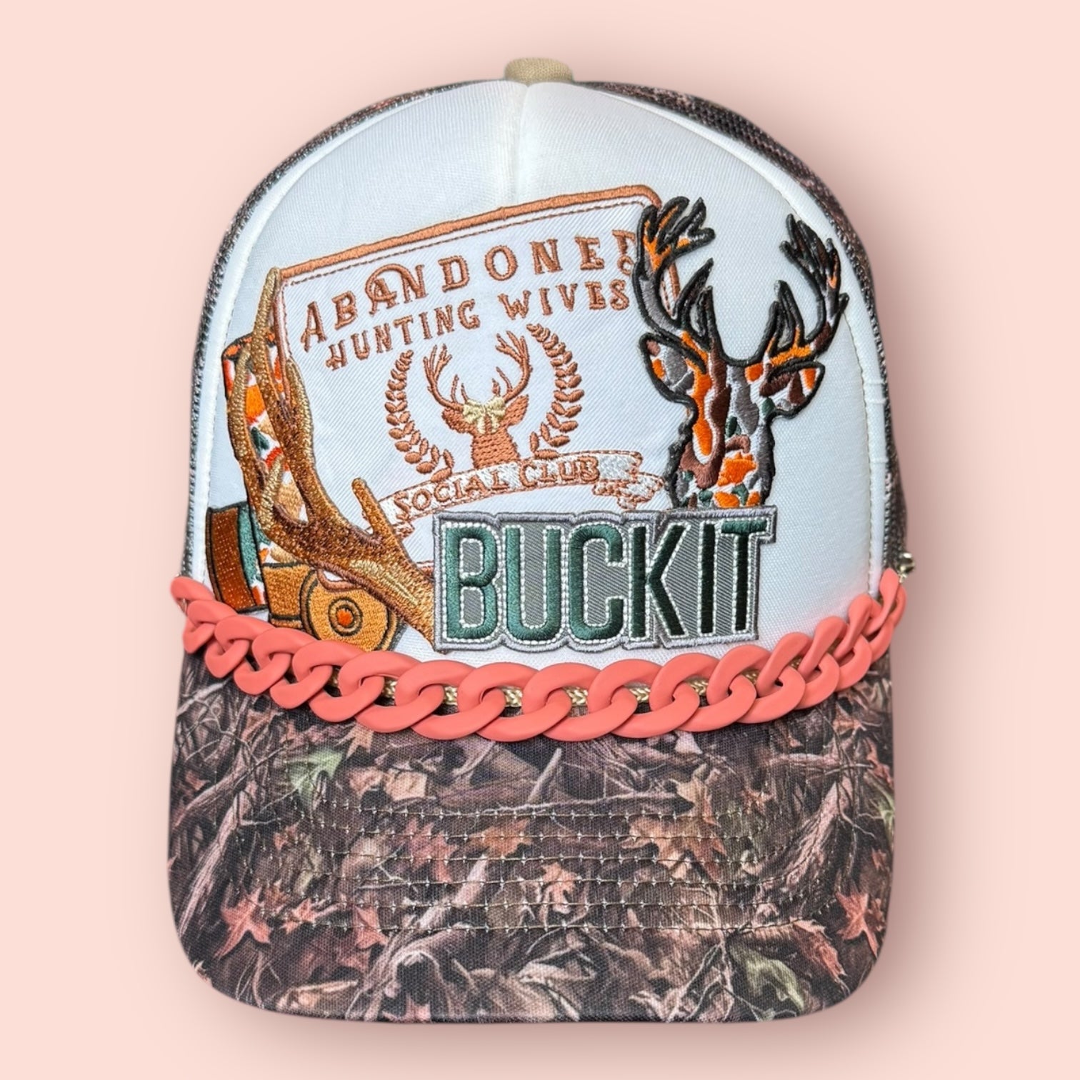 Camo & White Abandoned Hunting Wives Club Cap