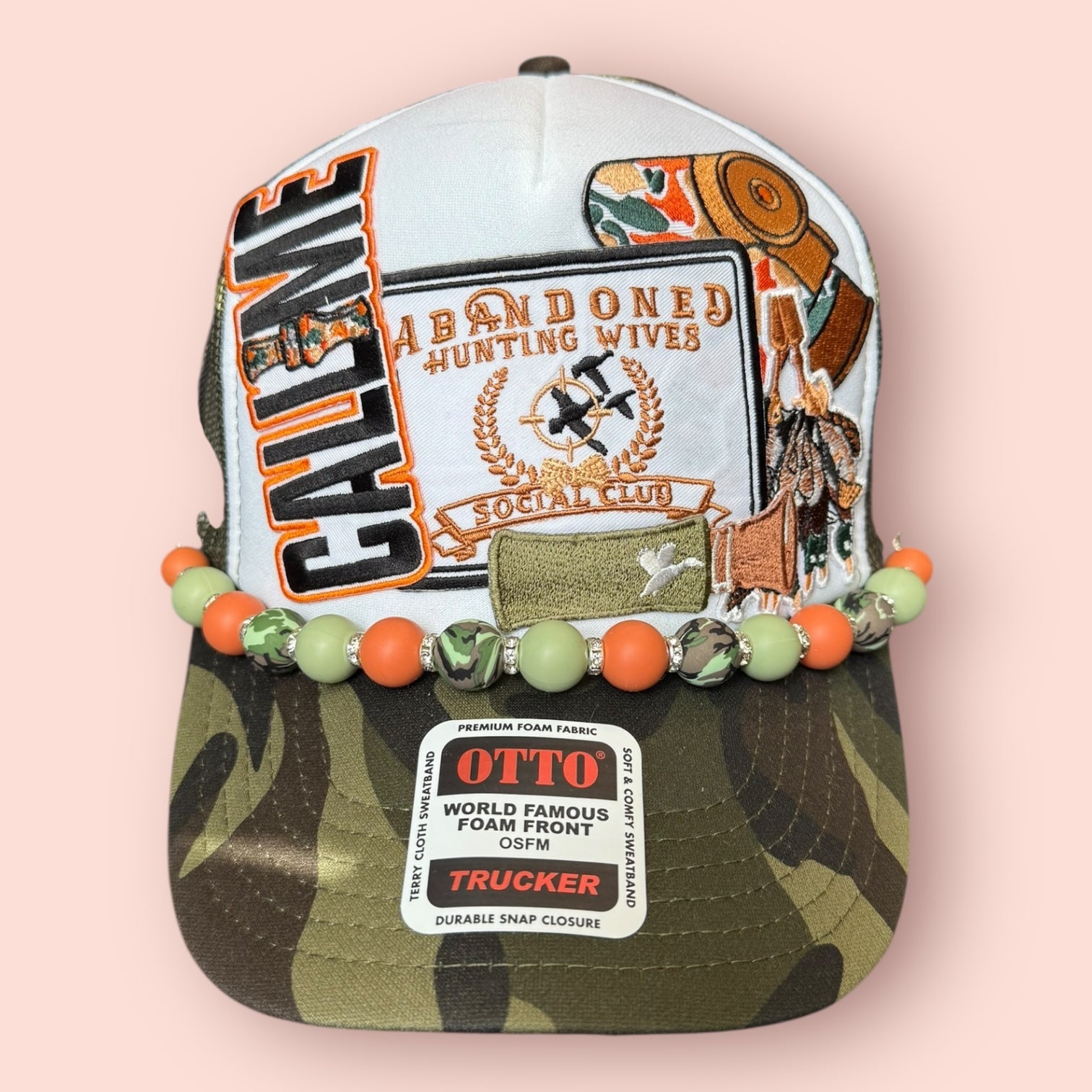 Camo & White Abondened Hunting Wives... Call Me Cap