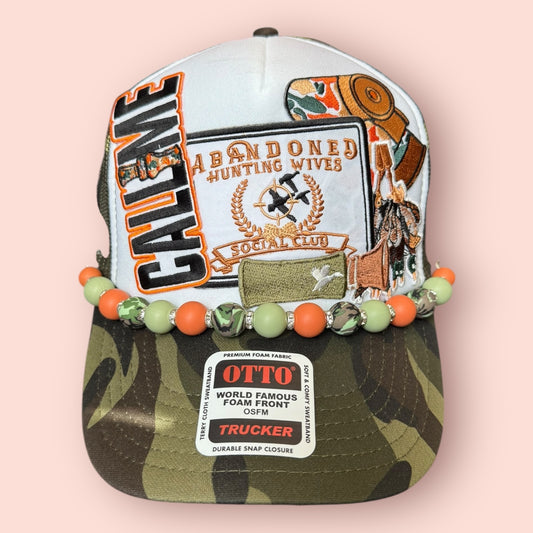 Camo & White Abondened Hunting Wives... Call Me Cap