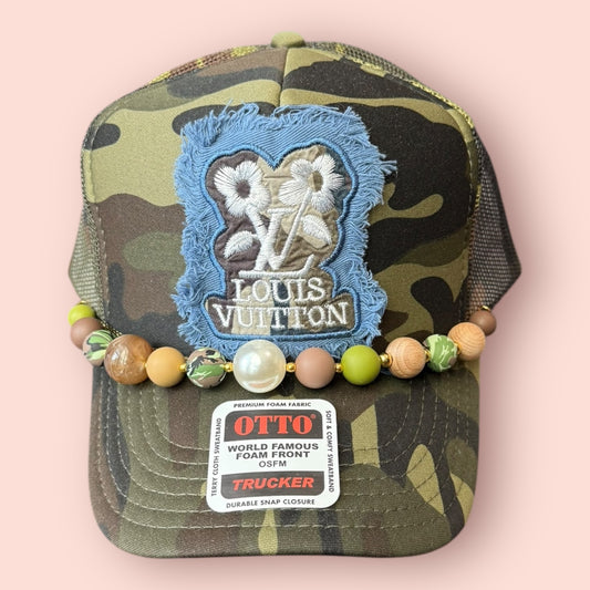 Camo & Denim Louis Vuitton Cap