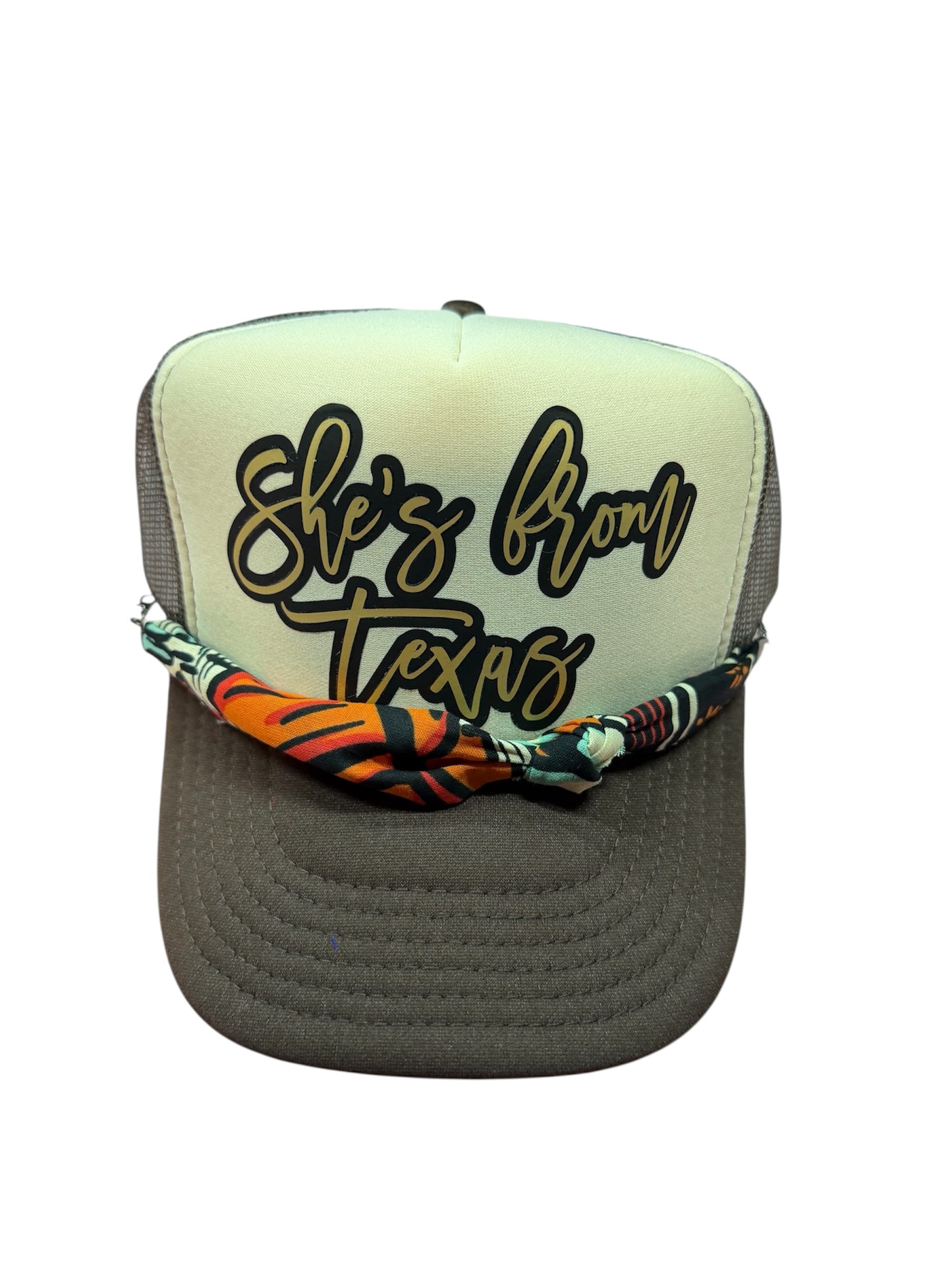 Brown & Tan She's from Texas Cap